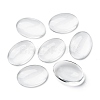 Transparent Oval Glass Cabochons X-GGLA-R022-25x18-4