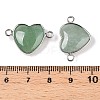 Natural Green Aventurine Love Heart Pendants G-T138-205I-P-3