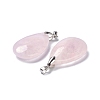 Natural Rose Quartz Pendants G-D084-01P-B15-3