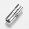 304 Stainless Steel Magnetic Clasps with Glue-in Ends STAS-F149-04P-B-2
