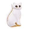 Cat Shaped Alloy Enamel Pins JEWB-Q045-03G-1