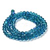 Transparent Electroplate Glass Beads Strands GLAA-F029-2mm-D01-2