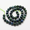 Natural Chrysocolla and Lapis Lazuli Beads Strands G-P281-03-10mm-2