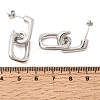 Brass Stud Dangle Earrings KK-CBAB173-01P-5