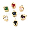 Brass Glass Pendants KK-E802-16G-1