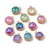 Square K9 Glass Charms X-GLAA-A005-12LG-1