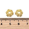 Star Brass Micro Pave Cubic Zirconia Bead Caps KK-K300-05B-G-3