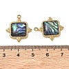 Natural Paua Shell Pendants SA-CBA11D7-26B-G-3