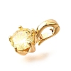 Brass Micro Pave Cubic Zirconia Charms KK-D356-05B-G-2
