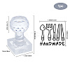 Clear Acrylic Soap Stamps DIY-WH0445-003-4