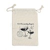 Cloth Hangover Kit Party Favor Drawstring Bags ABAG-A012-05B-02-1