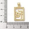 Brass Micro Pave Cubic Zirconia Pendants KK-P294-17G-02-3