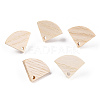Ash Wood Stud Earring Findings EJEW-N017-011Q-1
