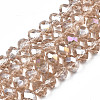 Electroplate Glass Beads Strands EGLA-A034-T3mm-B24-4
