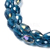 Transparent Electroplate Glass Beads Strands EGLA-N013-T4mm-B25-3