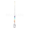 Glass Teardrop Chandelier Pendant Decorations HJEW-JM00856-3