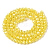Electroplate Glass Beads Strands EGLA-A044-P4mm-B04-3