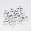 201 Stainless Steel Pendant Pinch Bails STAS-F138-01P-3x11mm-1
