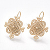 Brass Earring Hooks KK-S350-351-1