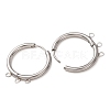 304 Stainless Steel Huggie Hoop Earring Findings STAS-D183-03D-P-3