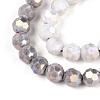 Anti-Tarnish Electroplate Glass Beads Strands EGLA-T021-8mm-15-01-2