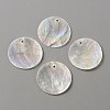Natural Capiz Shell Pendants BSHE-WH0004-10A-2