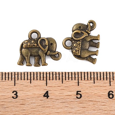 Vintage Elephant Charms PALLOY-ZN-47017-AB-FF-1