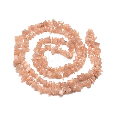 Natural Sunstone Chip Bead Strands G-M205-19-1