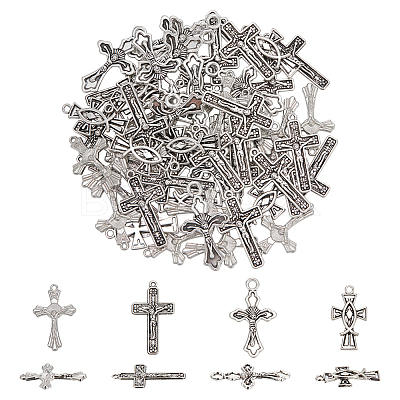 4 style Tibetan Style Alloy Pendants FIND-WR0011-31-1