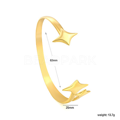 304 Stainless Steel Open Cuff Bangles WGD4AB0-02-1