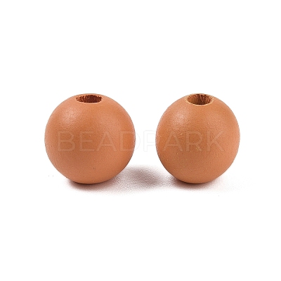 Wood European Beads WOOD-M014-01L-1