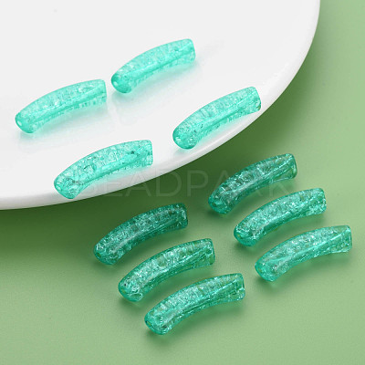 Transparent Crackle Acrylic Beads CACR-S009-001A-N68-1