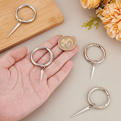 4Pcs 2 Styles Cone Spike Alloy Shoe Charms HJEW-AB00730-1