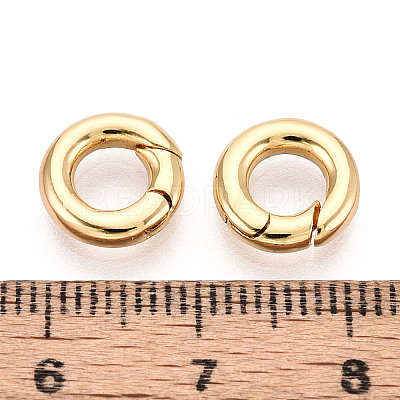 Brass Spring Gate Rings KK-T078-20G-01-1