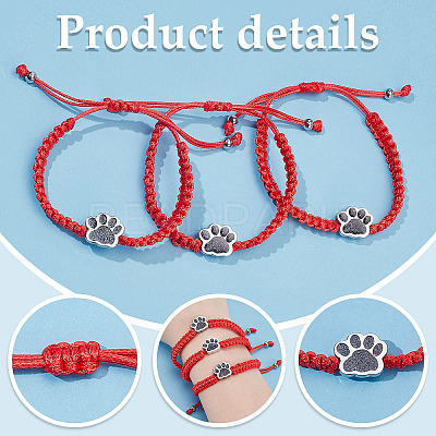 6Pcs Waxed Polyester Cord Bracelets BJEW-WA00002-1