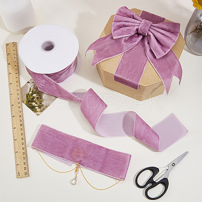 Velvet Spandex Ribbon OCOR-WH0082-467B-1