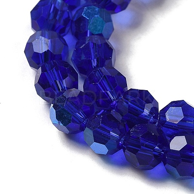 Electroplate Transparent Glass Beads Strands EGLA-A035-T6mm-L06-1
