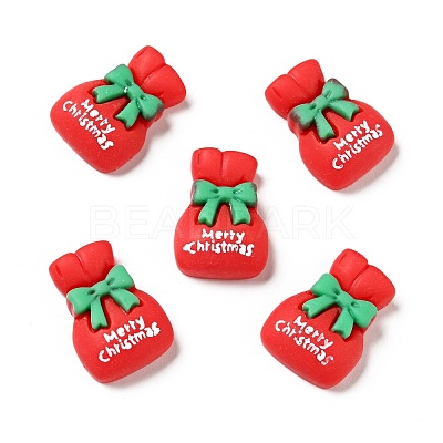 Opaque Christmas Resin Cabochons RESI-G039-07-1