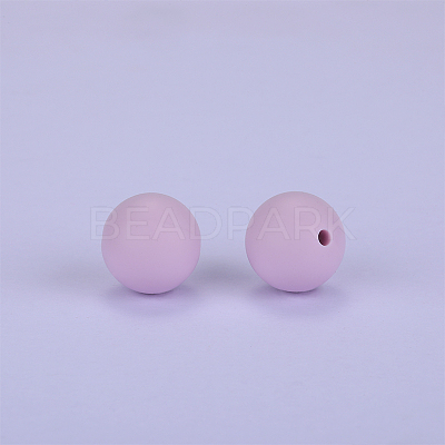 Round Silicone Focal Beads SI-JX0046A-136-1