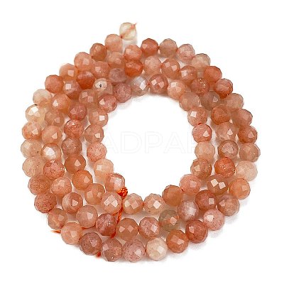 Natural Peach Moonstone Beads Strands G-C127-A02-02-1