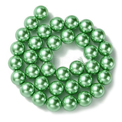 Eco-Friendly Glass Pearl Beads Strands HY-A008-12mm-RB008-1