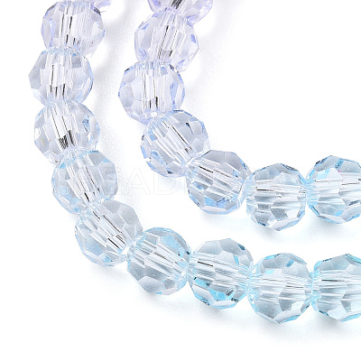 Transparent Glass Beads Strands X-GLAA-E036-07W-1
