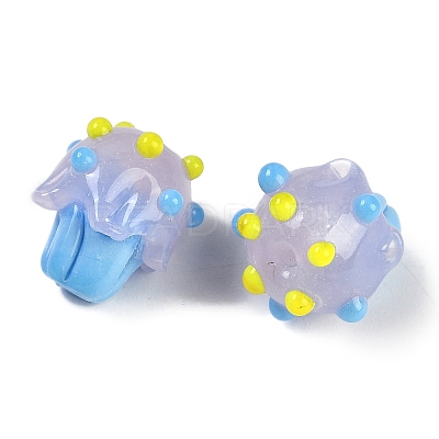 Handmade Lampwork Bumpy Beads LAMP-I027-04A-1