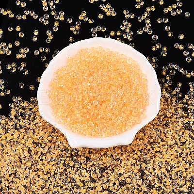 6/0 Inside Colours Transparent Glass Seed Beads SEED-T007-07F-1