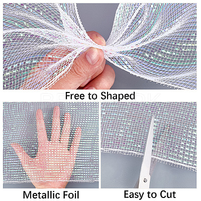 PP Christmas Poly Mesh Ribbon Rolls for DIY Christmas Projects Wreaths Party Decorations Packaging Crafts AJEW-WH20006-134A-1