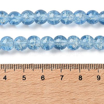 Crackle Glass Beads Strands GLAA-XCP0002-03A-1