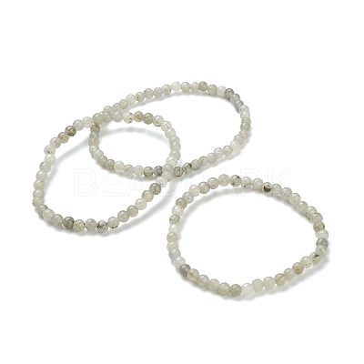 Natural Labradorite Beaded Stretch Bracelets BJEW-D446-A-42-1