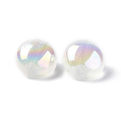 UV Plating Luminous Transparent Acrylic Beads OACR-P010-05D-1