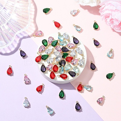 5Pcs Transparent Glass Charms GLAA-YW0004-41A-1