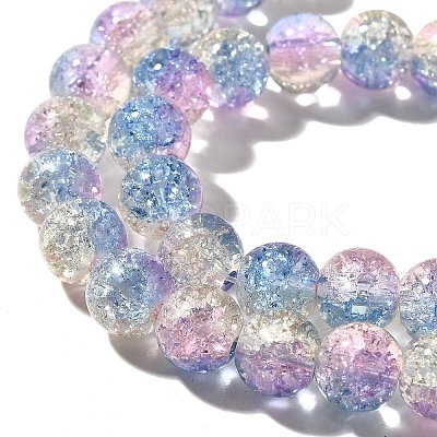Crackle Glass Beads Strands CCG-C002-8mm-09-1